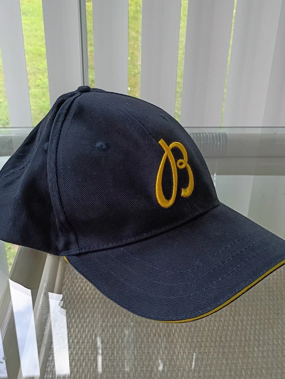 Breitling 1884 Baseball Cap Adjustable Organic Cotton Blue With Gold Logo